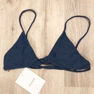Aila Blue Cathedral Bikini Top, Ocean